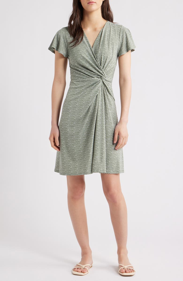 Tommy Bahama Clara Bay Breeze Short Sleeve Dress, Main, color, Soapstone