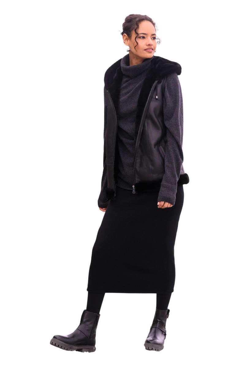 Celtic & Co. Geelong Wool Midi Skirt, Main, color, Black