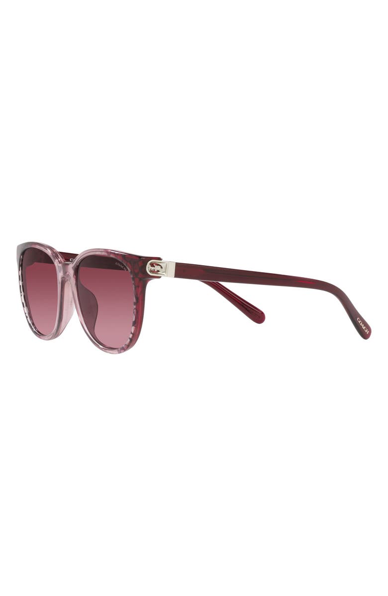 COACH 54mm Gradient Round Sunglasses, Alternate, color, Violet