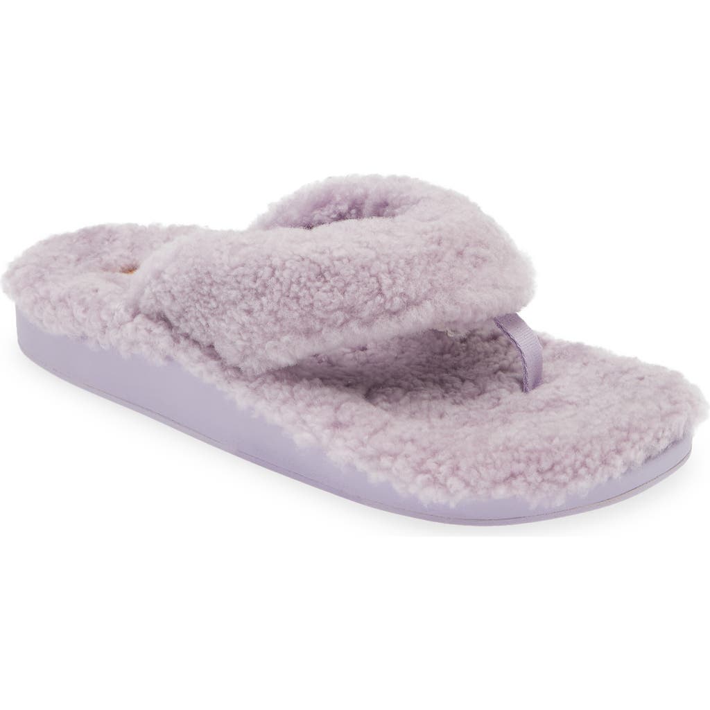 Olukai Kipea Heu Genuine Shearling Slide Sandal