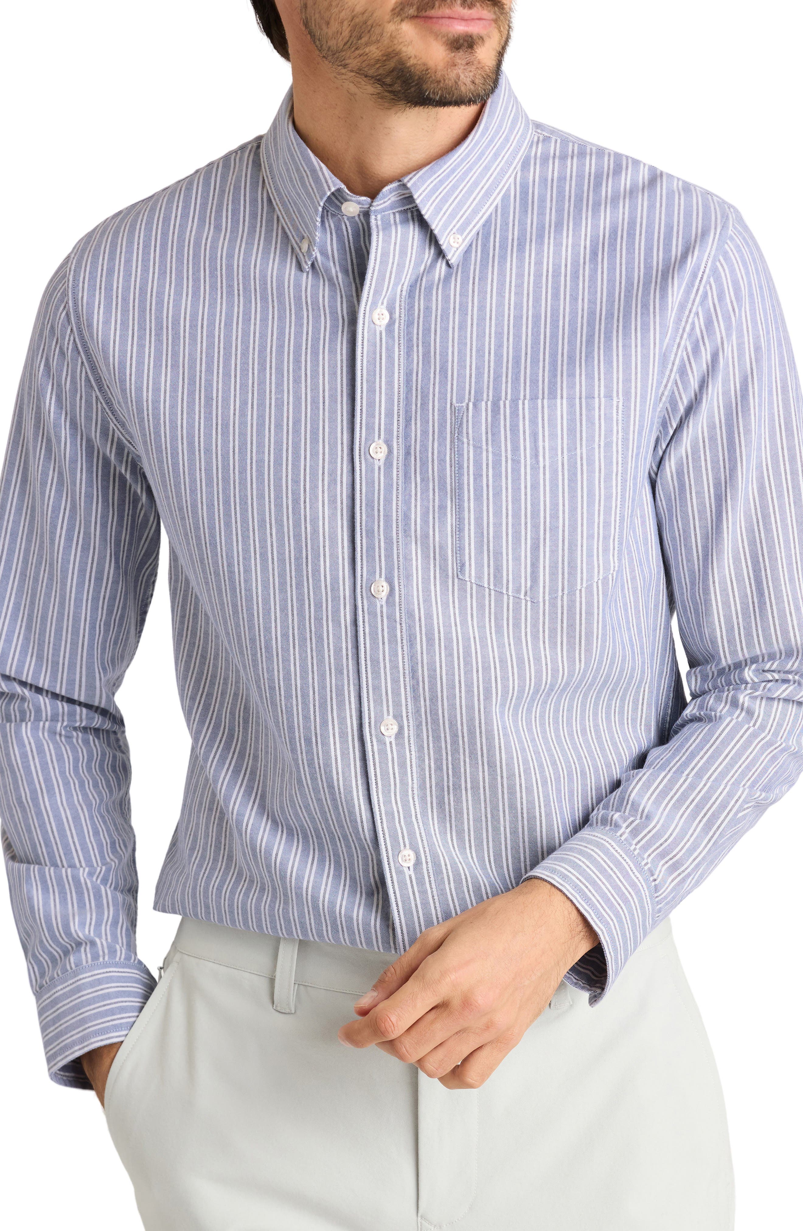 Everyday Slim Fit Stripe Cotton Button-Down Oxford Shirt
