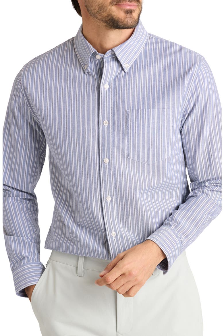 Everyday Slim Fit Stripe Cotton Button-Down Oxford Shirt, Main, color, DEXTER OXFORD STRIPE C9