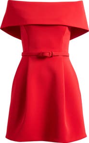 NADINE MERABI Harper Off-the-Shoulder Dress