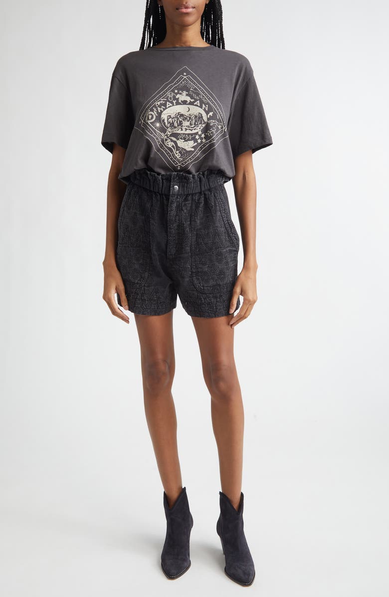 Isabel Marant Étoile Zewel Oversize Graphic T-Shirt, Alternate, color, Faded Black