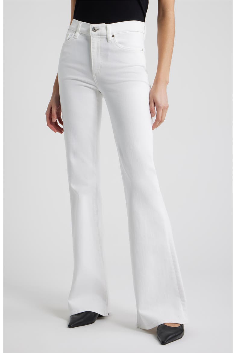 The Icon Flare Jeans, Main, color, WHITE
