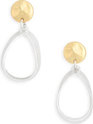 Karine Sultan Two-Tone Teardrop Earrings
