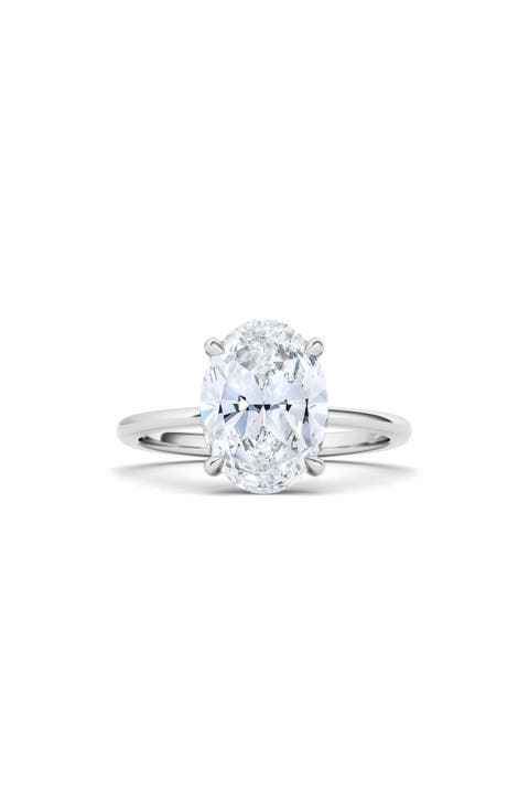 Oval Cut Lab Created Diamond Ring