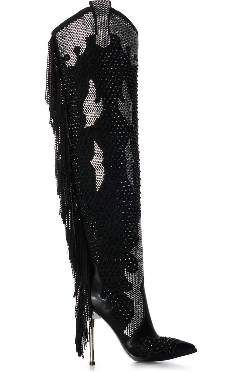 AZALEA WANG Crewe Fringe Over the Knee Boot, Alternate, color,
