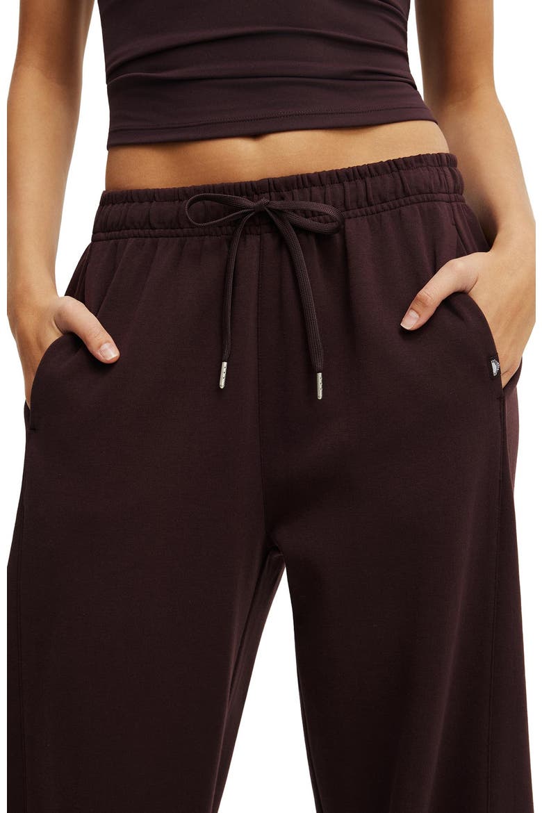 Women's Active Summer Fleece Adjustable Hem Sweatpant, Alternate, color, Italian Plum