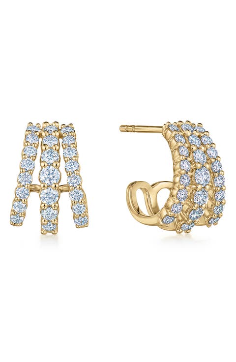 Lyric Three-Row Diamond Ear Cuff