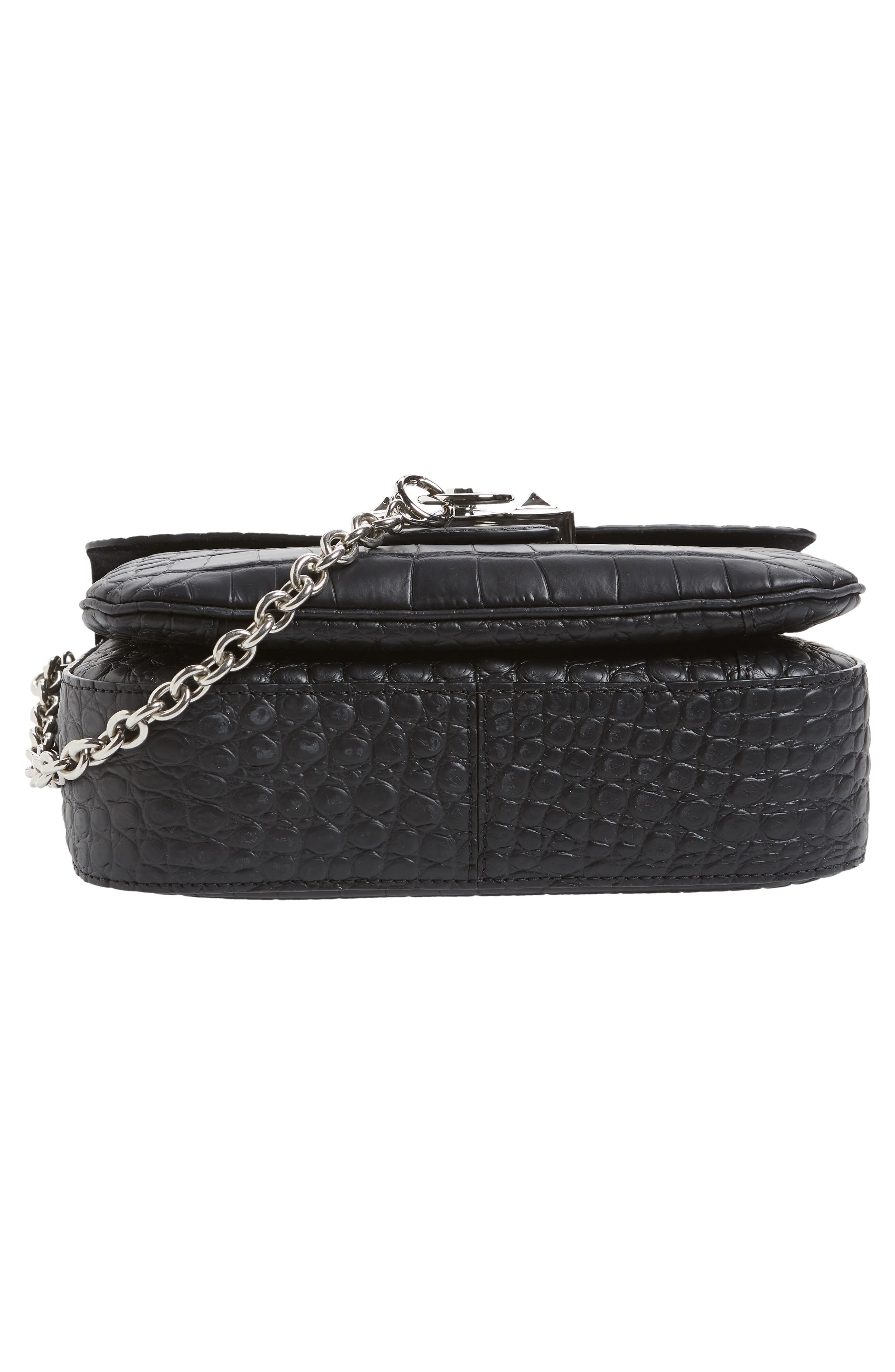 Mulberry Keeley Croc Embossed Leather Satchel, Alternate, color, 