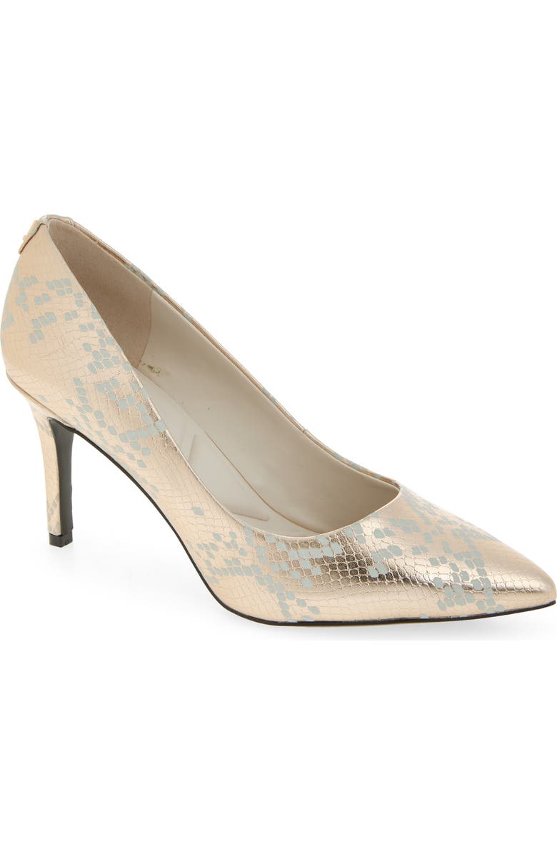 KARL LAGERFELD PARIS Royale Pump, Main, color, White Gold