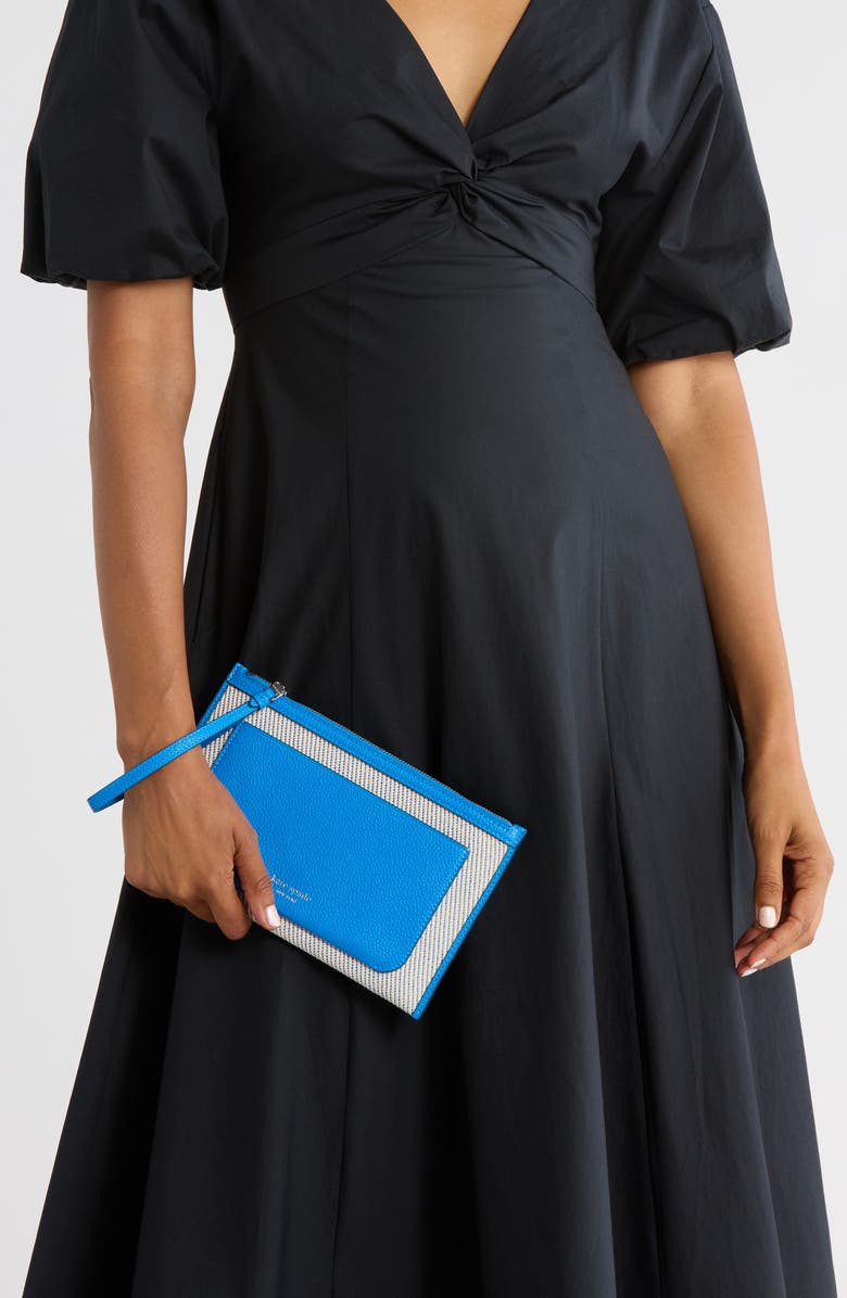 Kate Spade New York ava canvas twill wristlet, Alternate, color, Summer Night