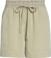 Derek Lam 10 Crosby Belen Stripe Drawstring Shorts