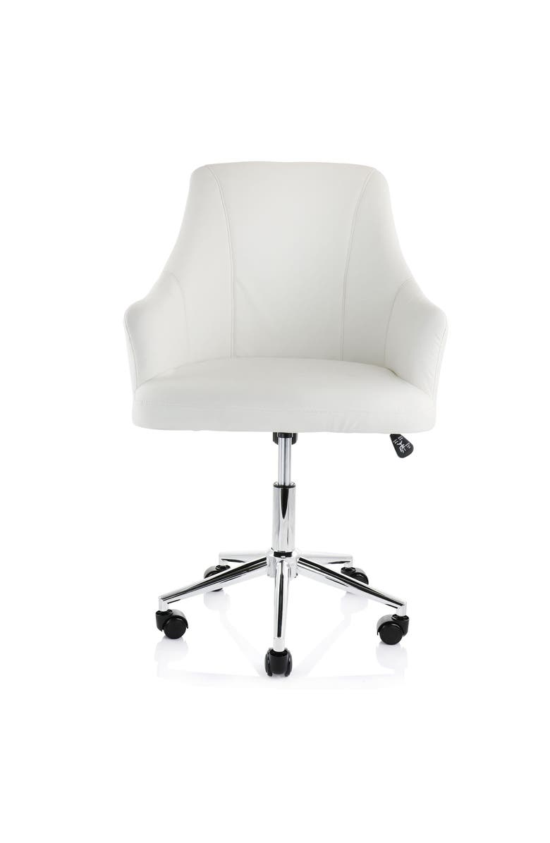Elama Adjustable Rolling Office Chair, Alternate, color, White