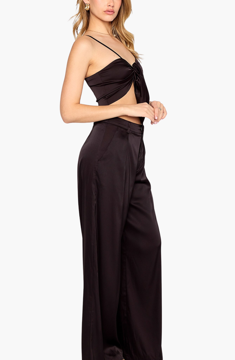 Beach Bunny Swimwear Eastyn Crop Top, Alternate, color, Black