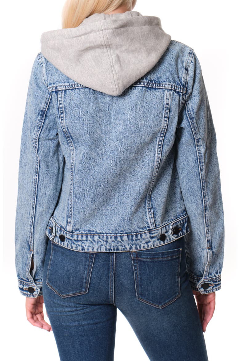 Denim Trucker Jacket with Removable Hood, Alternate, color, SORRY BOUT IT