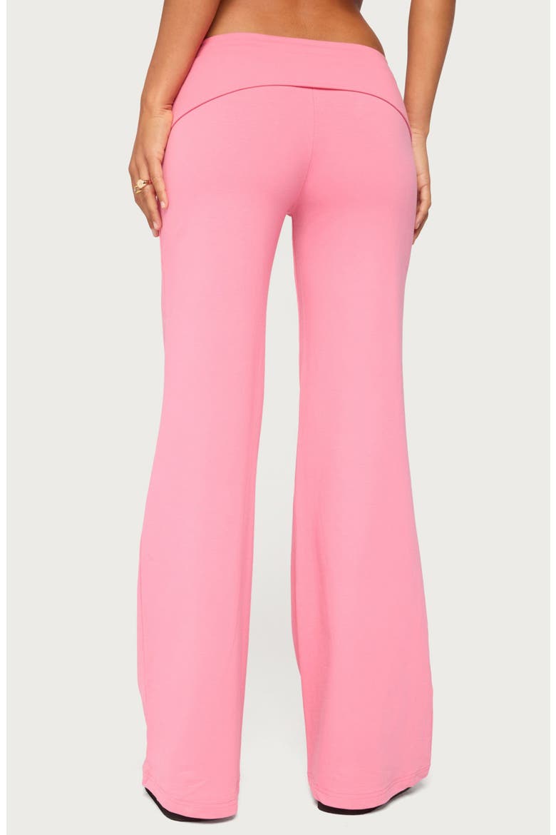 Foldover Wide Leg Pants, Alternate, color, PINK