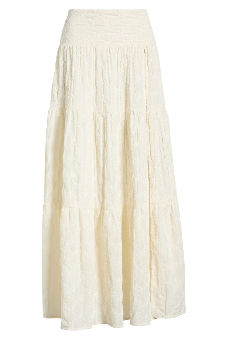 Embroidered Maxi Skirt, Alternate, color, CREAM