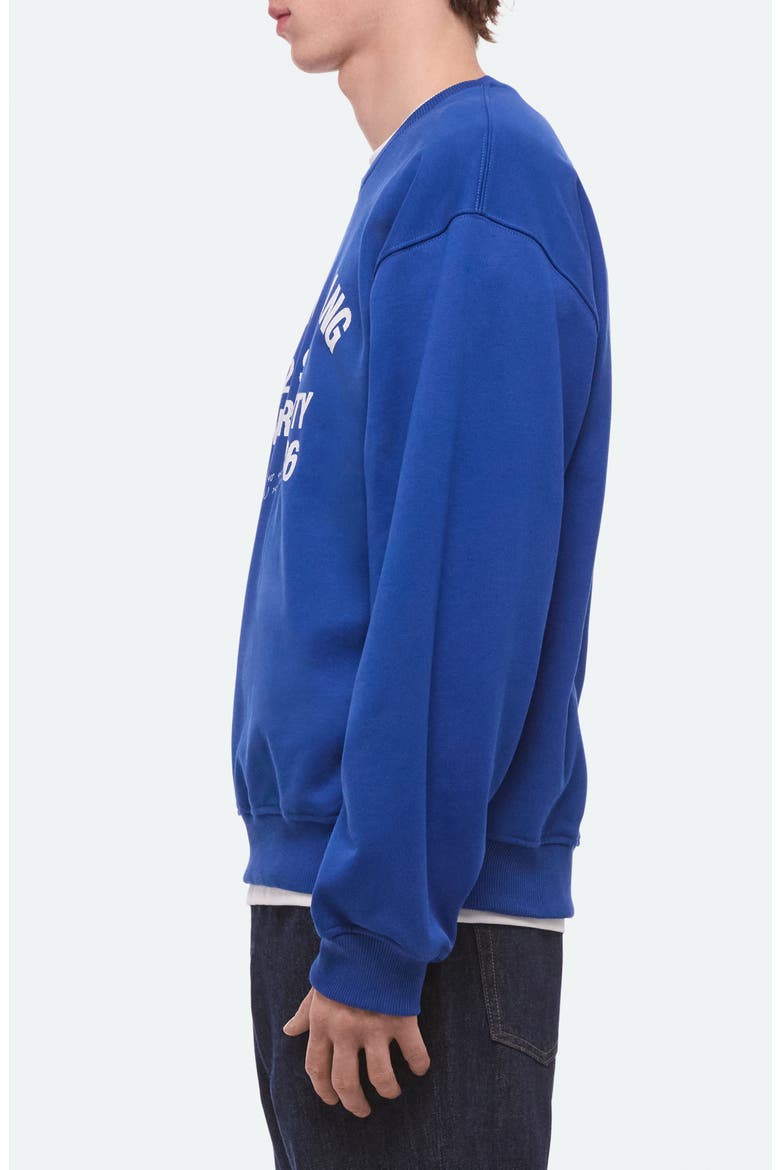 Varsity Cotton French Terry Crewneck Sweatshirt, Alternate, color, ROYAL BLUE
