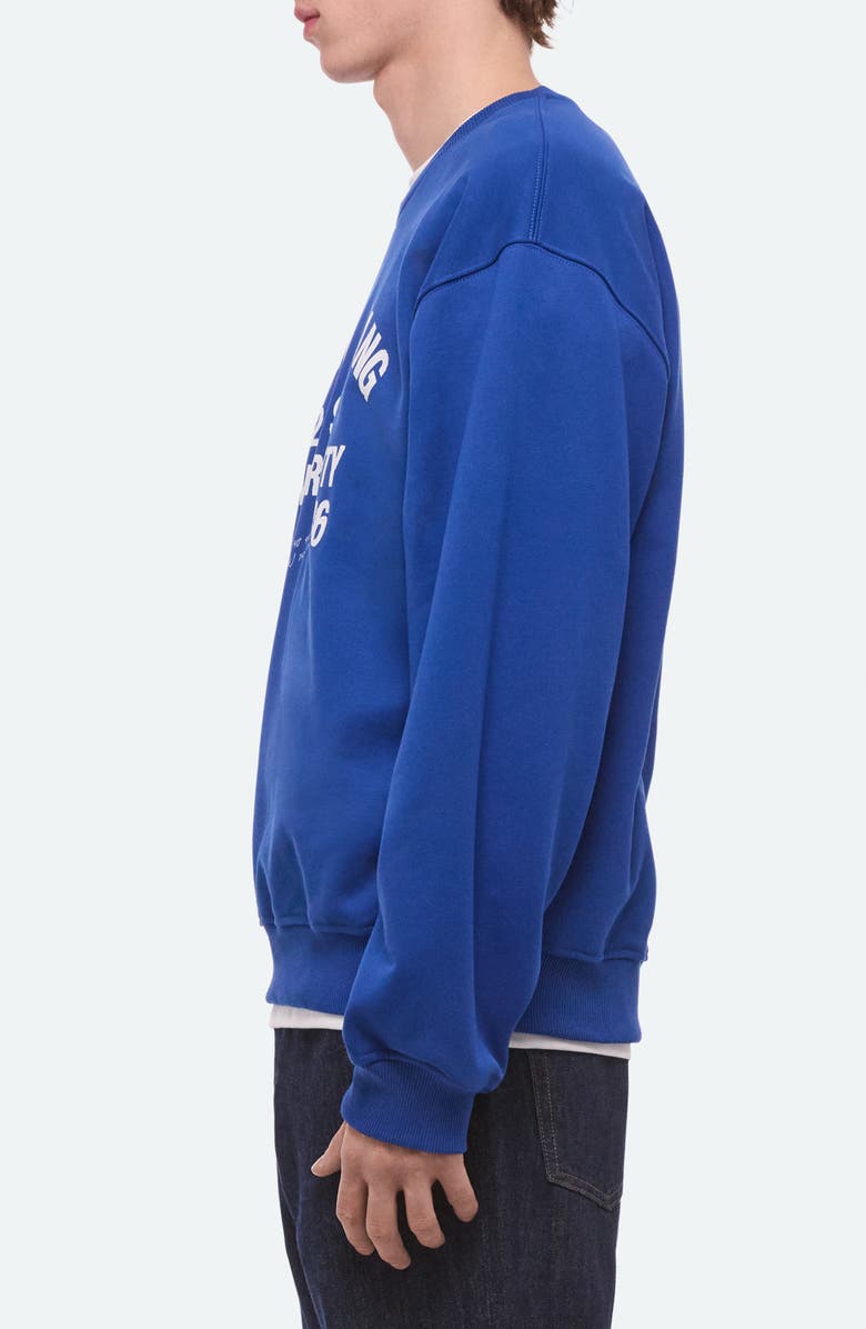 Helmut Lang Varsity Cotton French Terry Crewneck Sweatshirt, Alternate, color, 