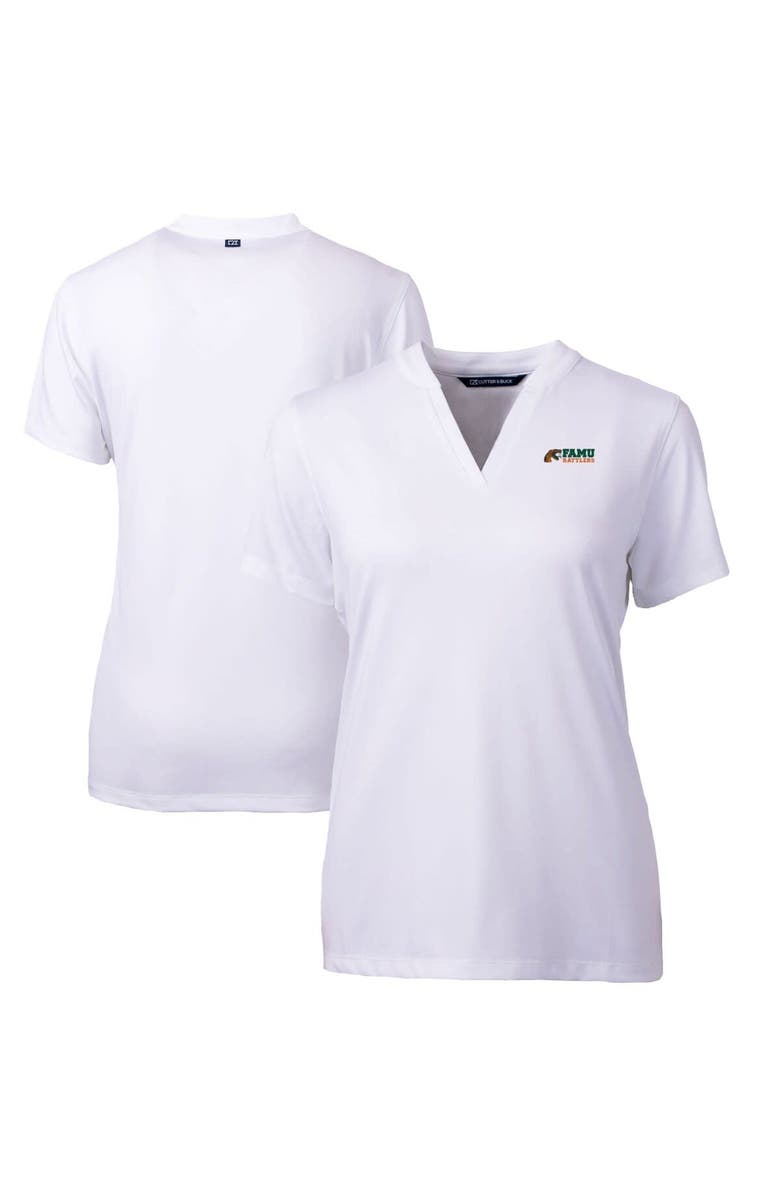 Cutter & Buck Women's Cutter & Buck White Florida A&M Rattlers Forge Blade V-Neck Top, Main, color, White