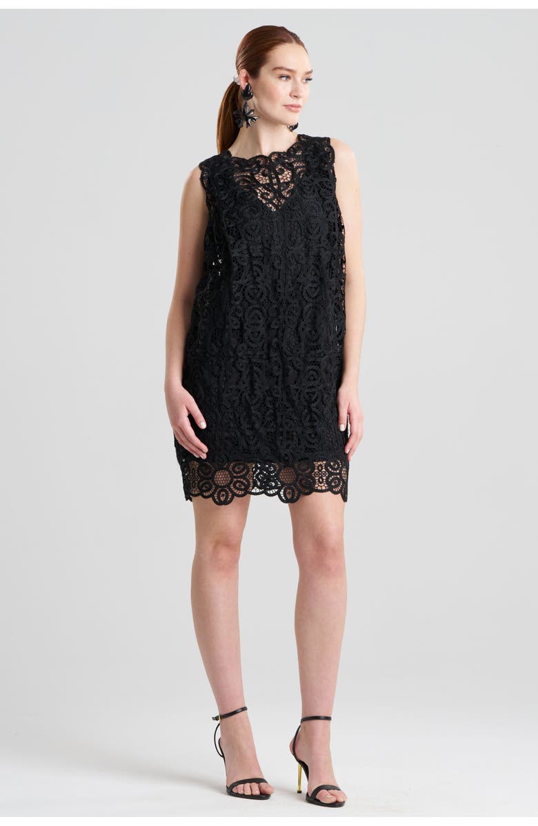 Natori RAFFIA LACE Shift Dress, Alternate, color, 