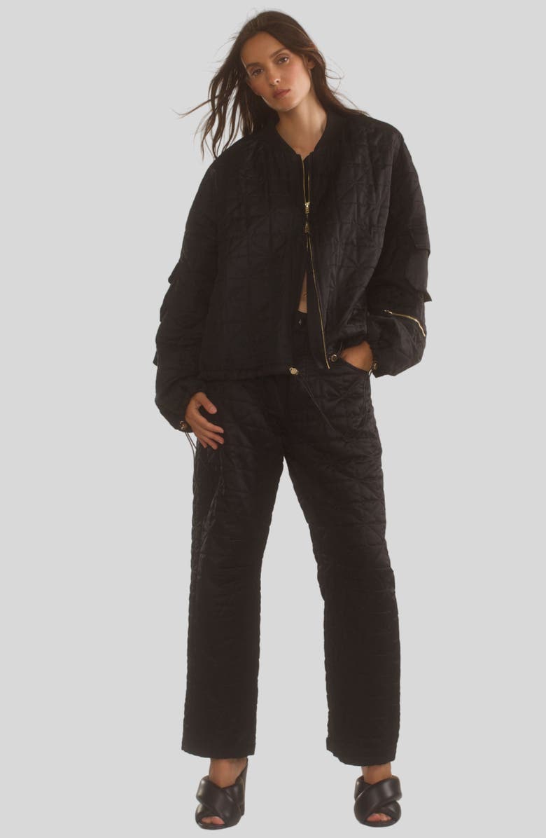 Cynthia Rowley QUILTED HORSESHOES PANTS, Main, color, 