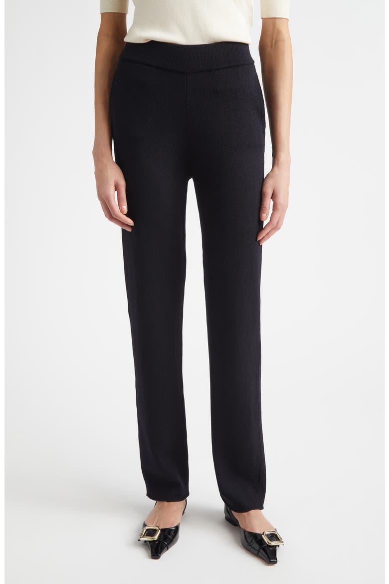 Legacy Isabel Knit Pants, Main, color, BLACK