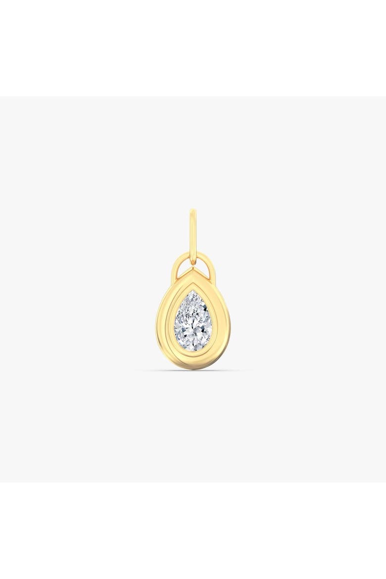 Golden Domed Pear Lab Diamond Charm in 14K, Main, color, Yellow Gold