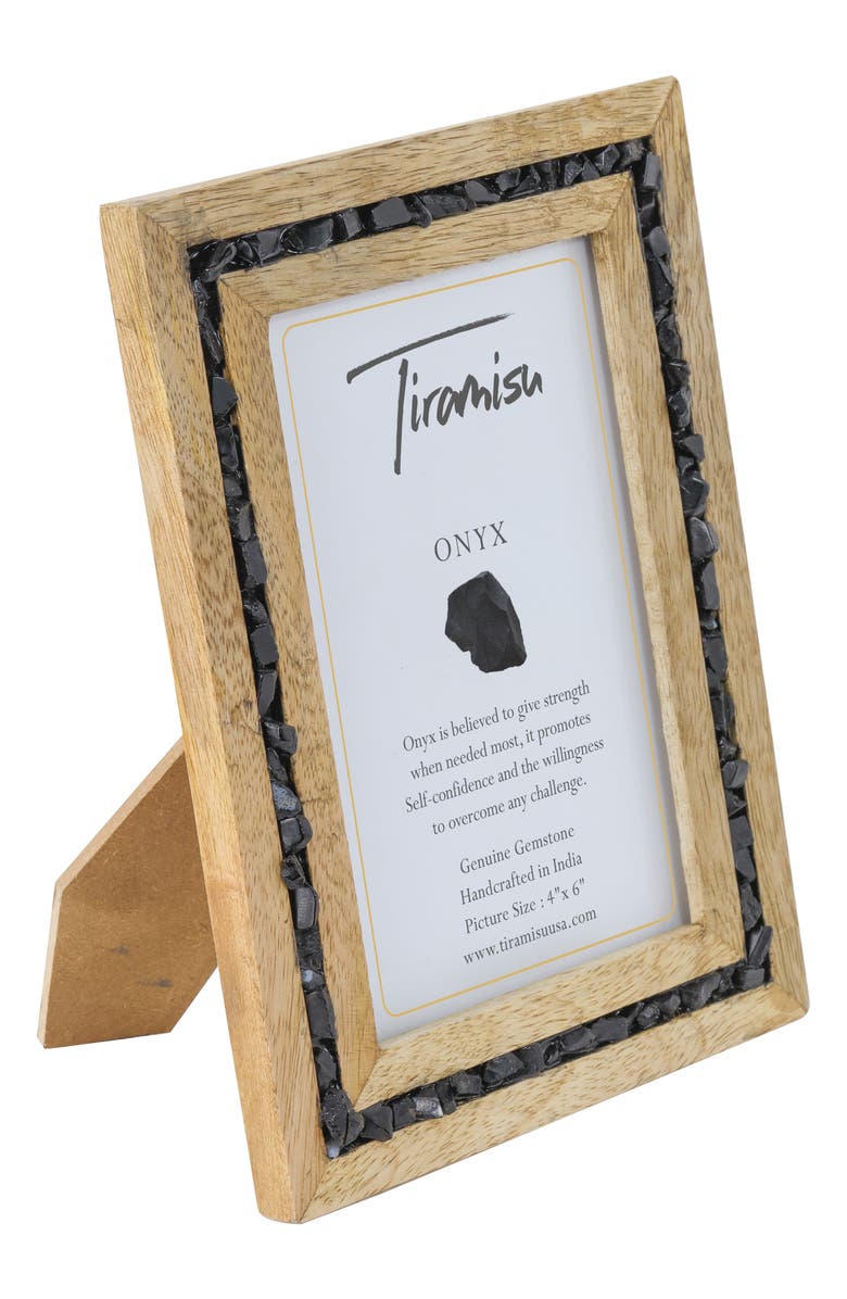 Tiramisu Gemstone Picture Frame, Alternate, color, Black
