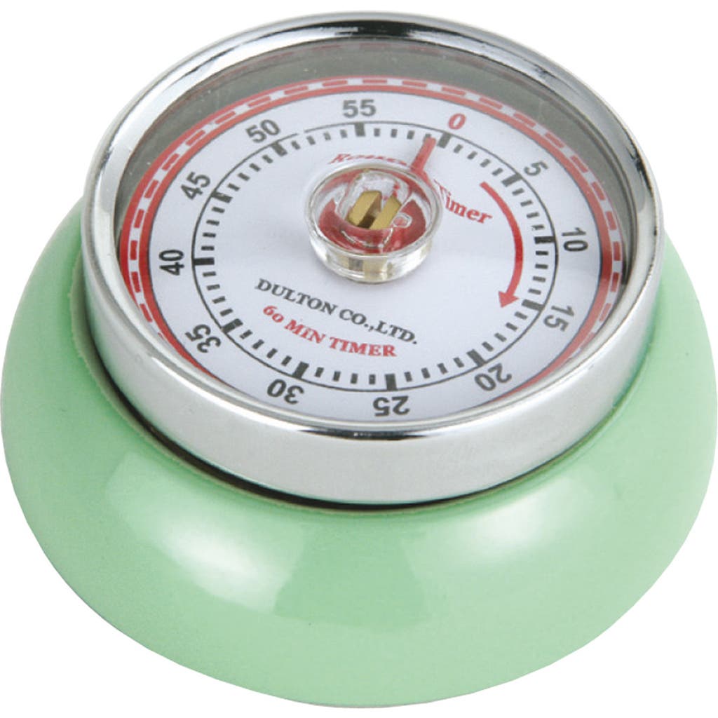 Zassenhaus Magnetic Retro 60 Minute Kitchen Timer, 2.75-inch In Mint Green