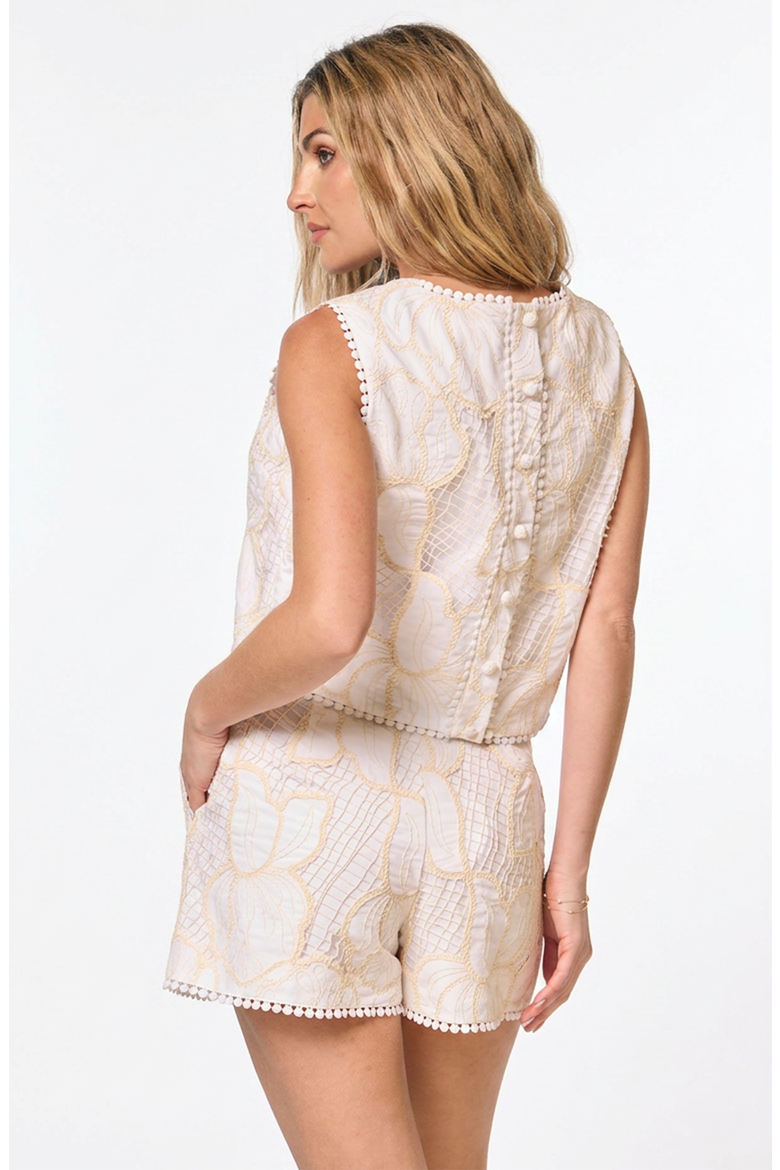 Floral Lagos Tank, Alternate, color, White/Natural