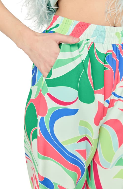 ENGLISH FACTORY ENGLISH FACTORY ABSTRACT PRINT WIDE LEG PANTS