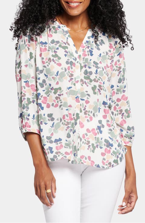 Pintuck Blouse (Petite)