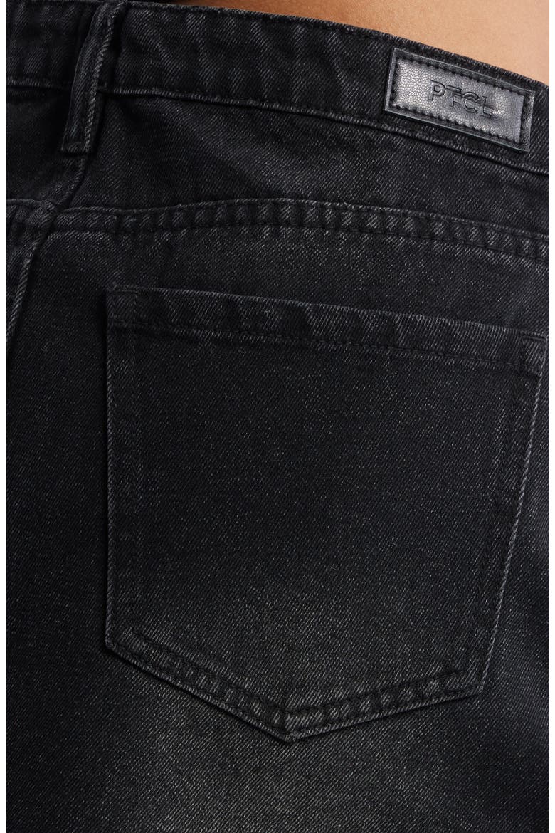 Vida Micro Mini Denim Skirt, Alternate, color, BLACK