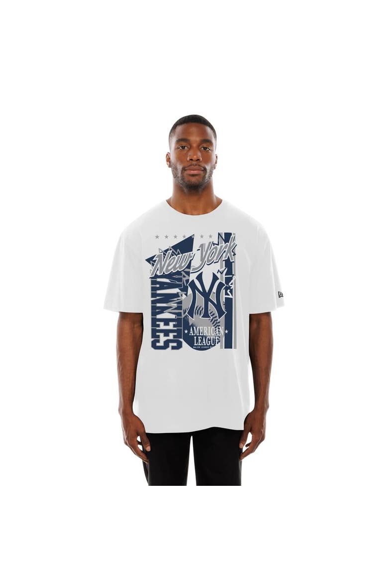 Men's New Era White New York Yankees Big Graphic Domestic T-Shirt, Alternate, color, White