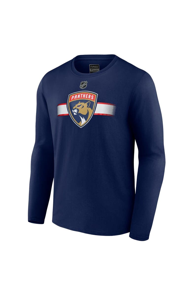 FANATICS Men's Fanatics  Navy Florida Panthers Authentic Pro Long Sleeve T-Shirt, Alternate, color, 