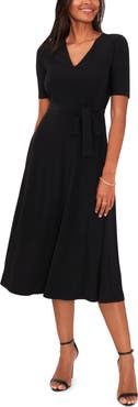 Chaus Tie Belt Midi Dress