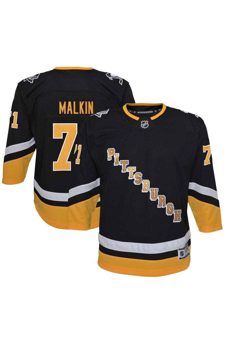Youth Evgeni Malkin Black Pittsburgh Penguins 2021/22 Alternate Premier Player Jersey, Main, color, Black