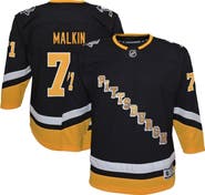 Outerstuff Youth Evgeni Malkin Black Pittsburgh Penguins 2021/22 Alternate Premier Player Jersey