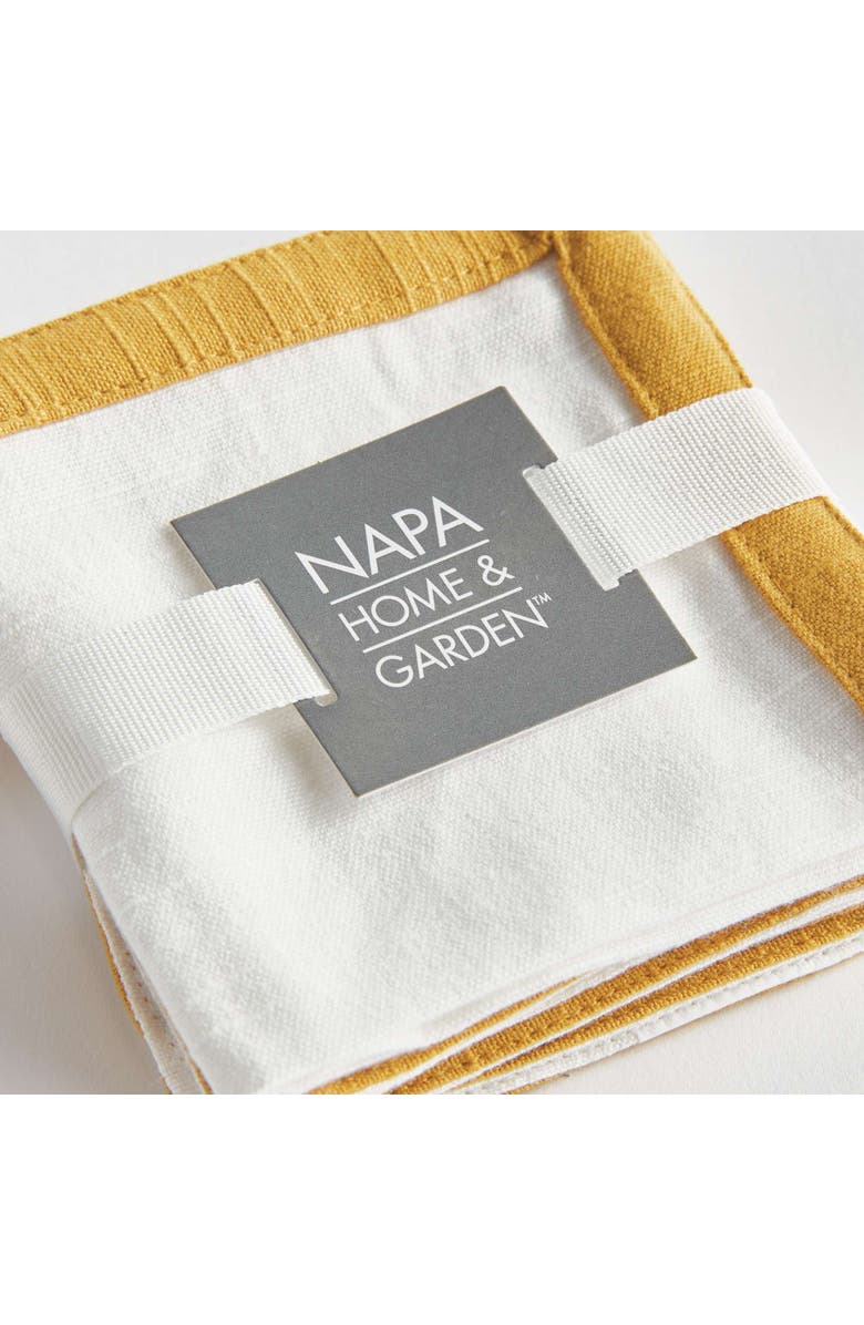 Napa Home & Garden Connor Cocktail Napkins Set Of 4, Alternate, color, Yellow