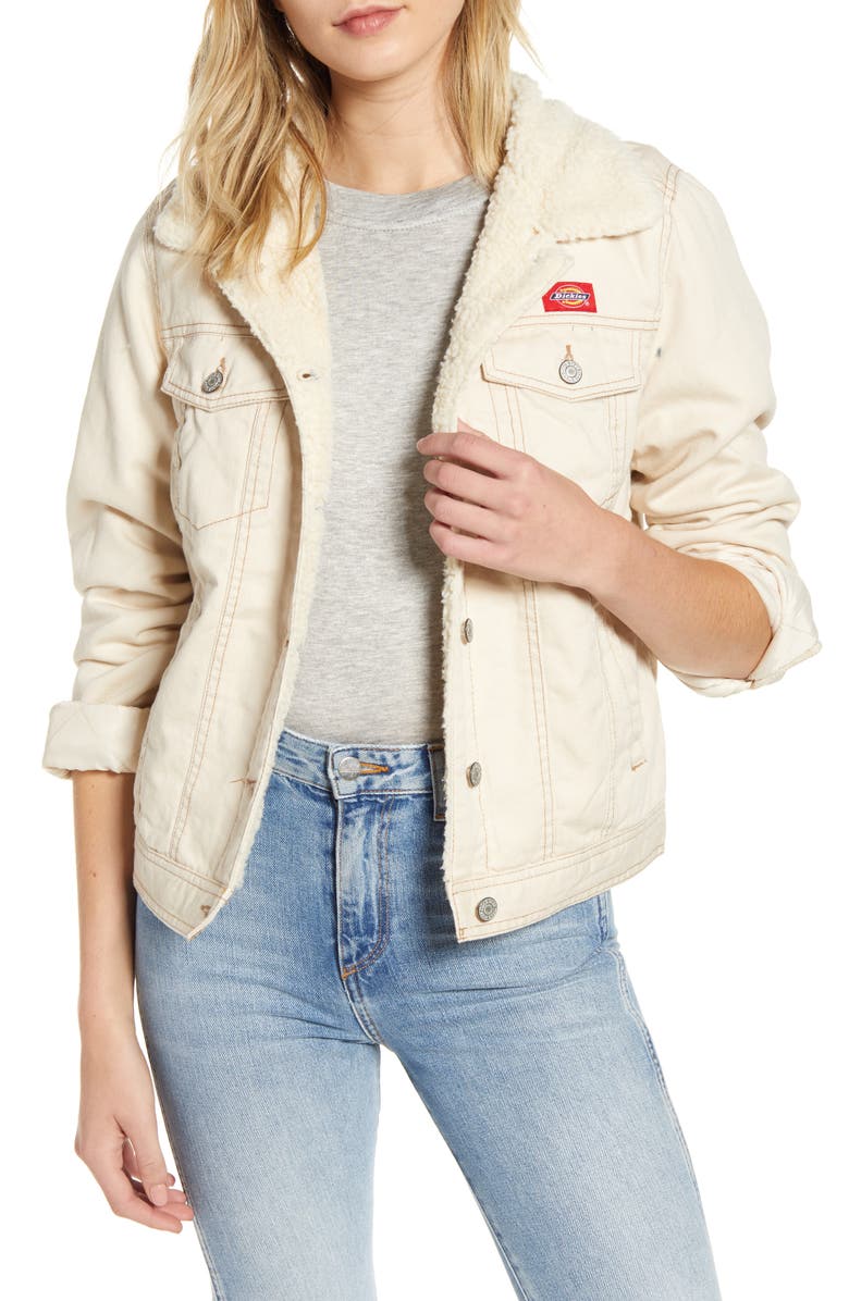 Dickies Fleece Lined Twill Jacket, Main, color, 