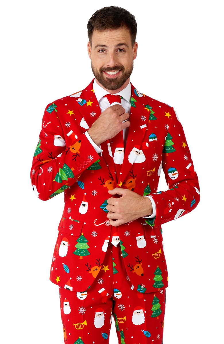 OppoSuits Festive Red Christmas Suit Set, Alternate, color,