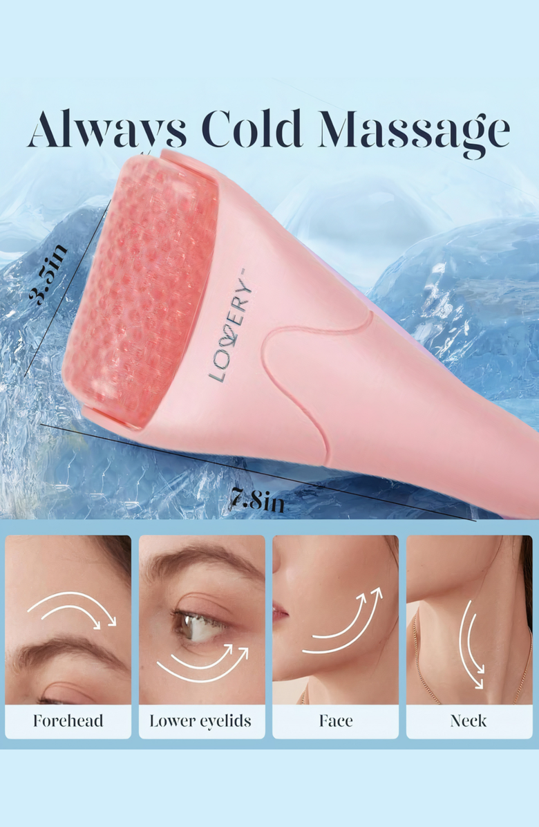 Lovery Gel Bead Face & Body Ice Roller Refresh, Soothe, and Rejuvenate , Pink, Alternate, color,