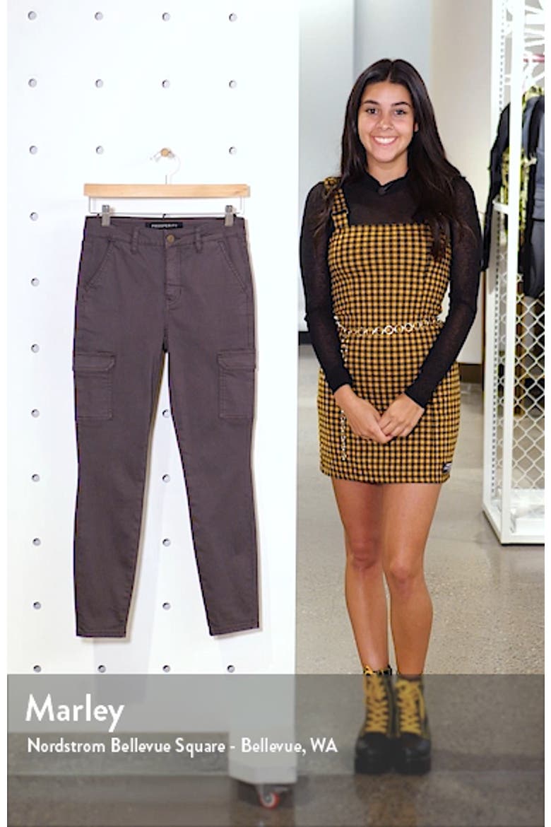 High Waist Cargo Ankle Skinny Jeans video