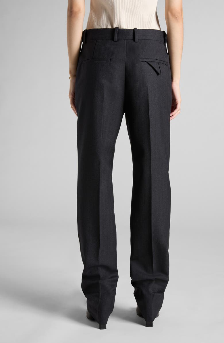 Bottega Veneta Stripe Wool Twill Straight Leg Pants, Alternate, color, 1292 Black/ Dark Blue