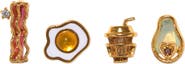 Girls Crew Thanks a Brunch Set of 4 Assorted Single Stud Earrings