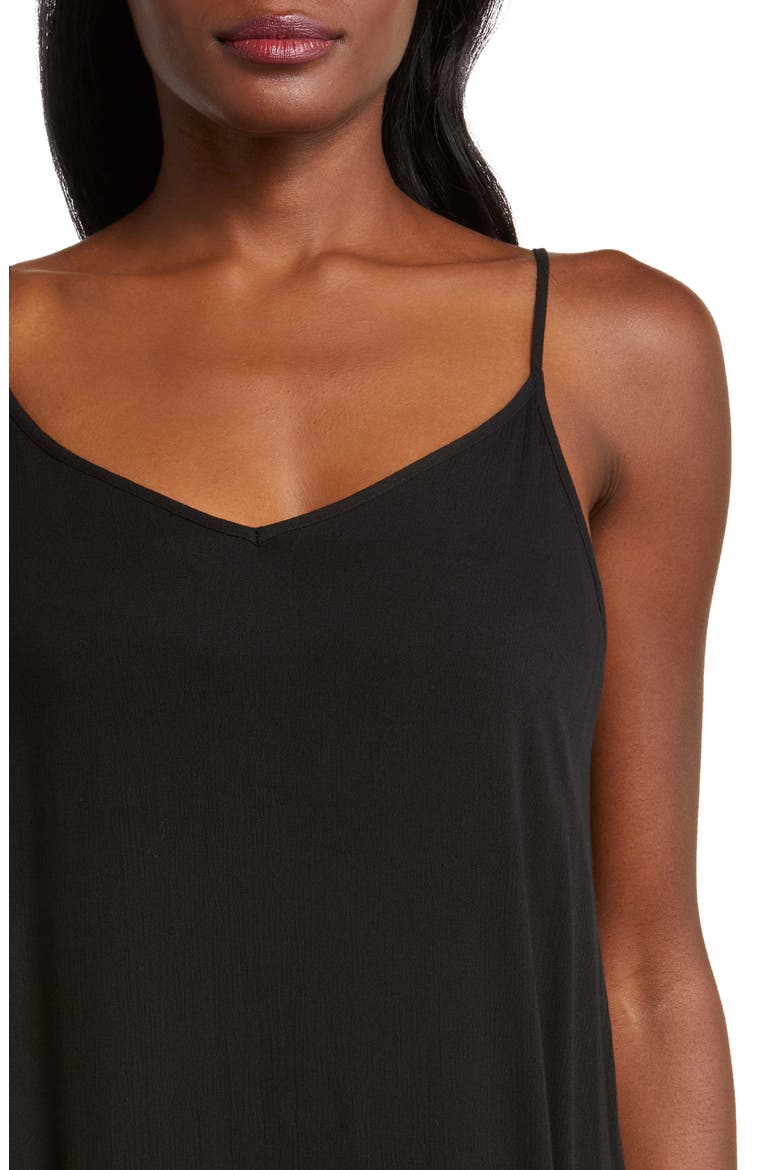 Tiered Gauze Cover-Up Maxi Dress, Alternate, color, BLACK