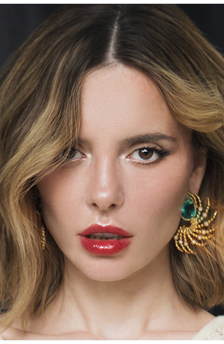 Daniela Millan Jewelry Erizo Pearl Earrings, Alternate, color, Gold